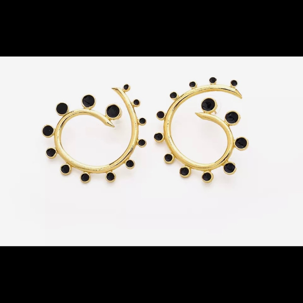 Fantasy earrings with black circles